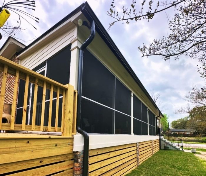 Bronze Gutters with Leaf Guard Photos